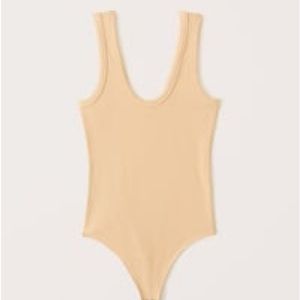 A&F Seamless Rib Fabric Scoopneck Bodysuit